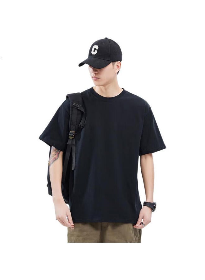 GENIOLAMODE Men'S Short Sleeve T-Shirt New Pure Cotton Heavyweight Comfortable Breathable Five-Point Sleeve Loose Casual All-Match Top - Image 3