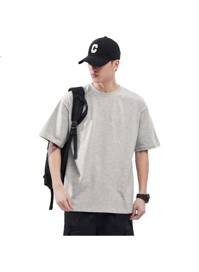 GENIOLAMODE Men'S Short Sleeve T-Shirt New Pure Cotton Heavyweight Comfortable Breathable Five-Point Sleeve Loose Casual All-Match Top - Image 2