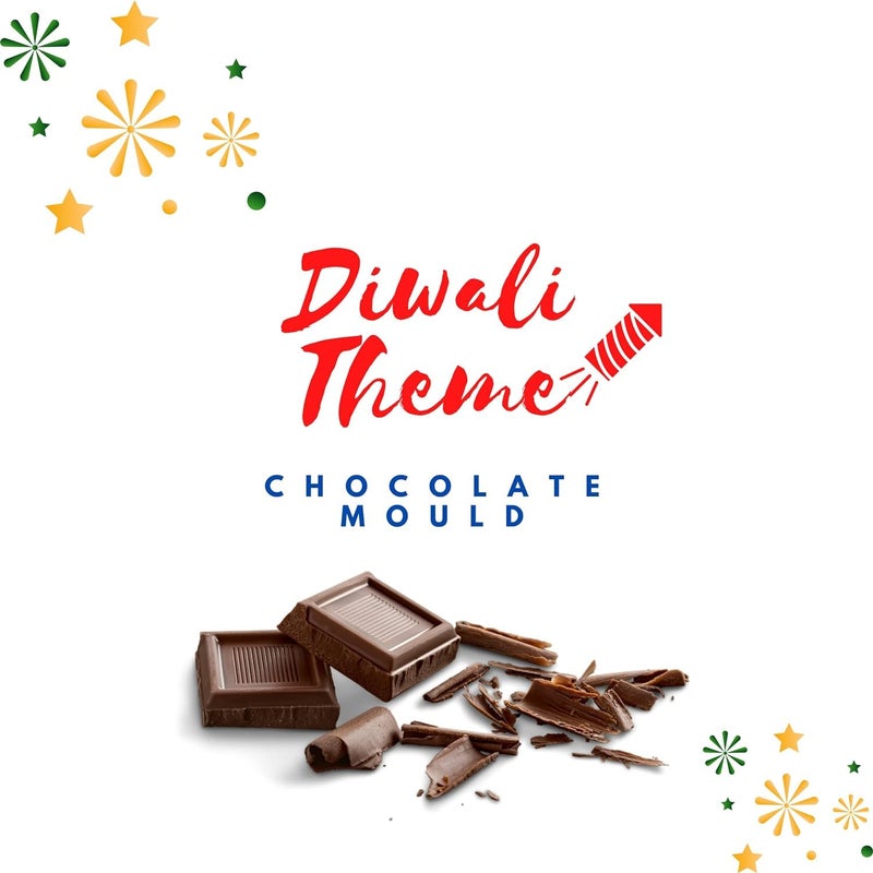 MoldBerry Moldberry Diwali Chocolate Mould Diwali Crackers Mold for Chocolate Making Multipurpose Mould for Cake garnishing Soaps Candles Set of 12 Pieces  - Image 3