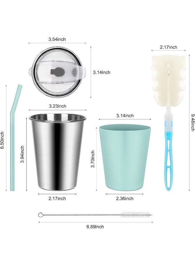 Rommeka Kids Sippy cups, 12oz 6Pack Toddler Cups with Straws, Lids and Colorful Silicone Sleeves, No Spill Sippy Cups for Toddlers, Kids and Adults - Image 5