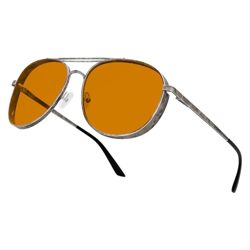 GUNNAR Gaming Glasses Fallout Brotherhood of Steel Gunmetal Amber Max Lens Blue Light Blocking Relieve Dry Eye - Image 1