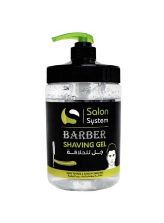 Salon System Barber Shaving Gel, 2000 ml