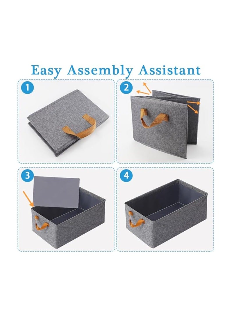 Fabric Storage Baskets for Shelves,18.5*11in Closet Storage Bins for Sturdy Foldable Storage Boxes for Organizing Clothing, Sheets, Toys, BooksShelves,Fabric Basket,Linen Closet Organizers  - Image 3