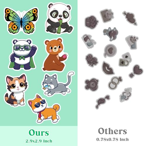 OHOME Water Bottle Stickers for Kids,Cute Animal Aesthetic Sticker Pack - Party Favors for Kids 4-8 | 3-12 Boy Girl Birthday Gift,Arts Crafts Preppy Stuff for 8-12,100 PCS - Image 4