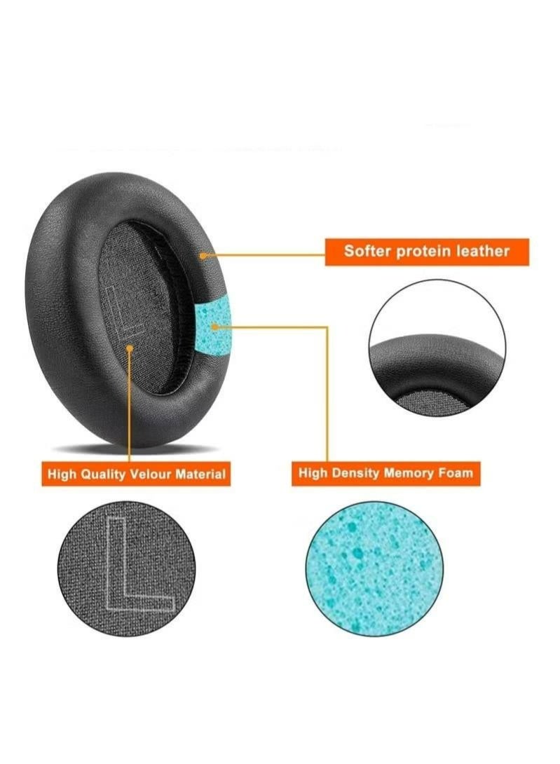Replacement Earpads Cushions for   Headphones Q30 and  Q35, Life Q30 Earpads Ear Cushions with Protein Leather Skin and Memory Foam (Black) - Image 5