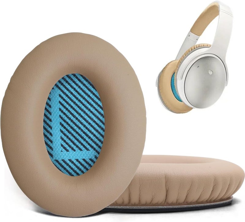 Niukeke Replacement Ear Pads for Bose QuietComfort 35/Quiet Comfort 35 II (qc 35/QC35 ii), Headphone Ear Covers, High Density Memory Cotton, Soft Leather, Adaptive Noise Isolation Headphones Pads Cushions - Image 1