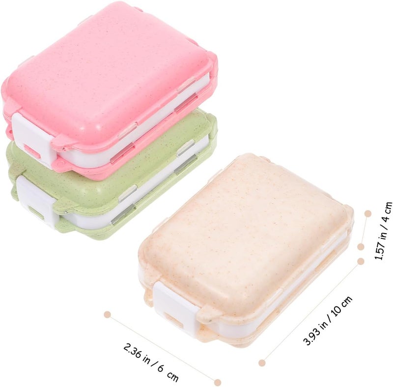 Portable Pill Organizer Case 3pcs Set, Compact Medicine Storage Holders with Compartments for Travel and Daily Use, Small Portable Containers for Supplements and Pills - Image 2
