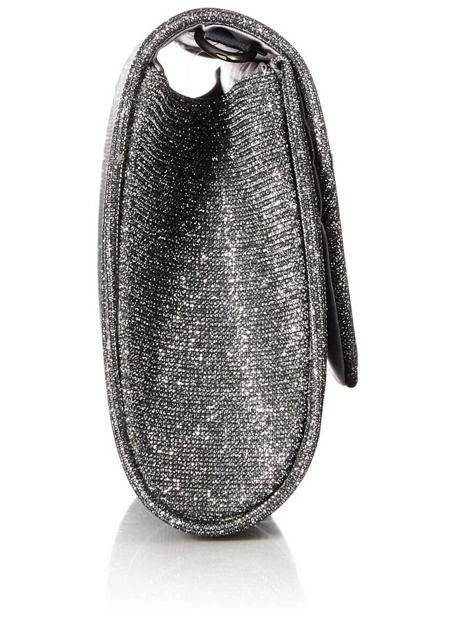 Jessica McClintock Jessica McClintock womens Vienna Sparkle & Shine Flap wristlet handbags, Pewter, One Size US  - Image 2
