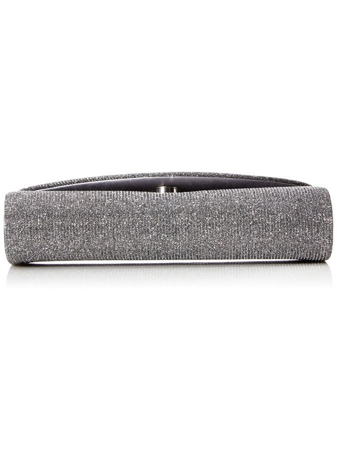 Jessica McClintock Jessica McClintock womens Vienna Sparkle & Shine Flap wristlet handbags, Pewter, One Size US  - Image 3