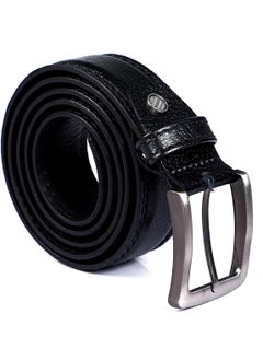 Andora Single Belt Loop Textured  Leather Belt -Black  - Image 1