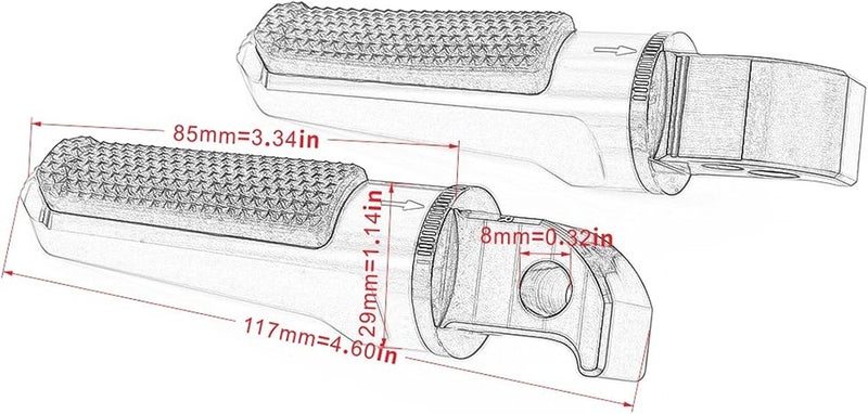Wivplex Rear Foot Pegs for Yamaha Motorcycles - Image 2