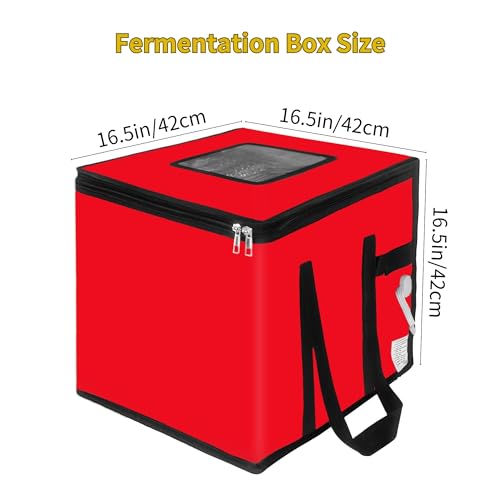 GEOYLE Foldable Proofing Box With Heater, 74l Large Bread Proofer with Temperature and Timer Controller, Zippered Sourdough Warmer for Bread, Pizza and Yoghurt Making,16.5 * 16.5 * 16.5in - Image 4