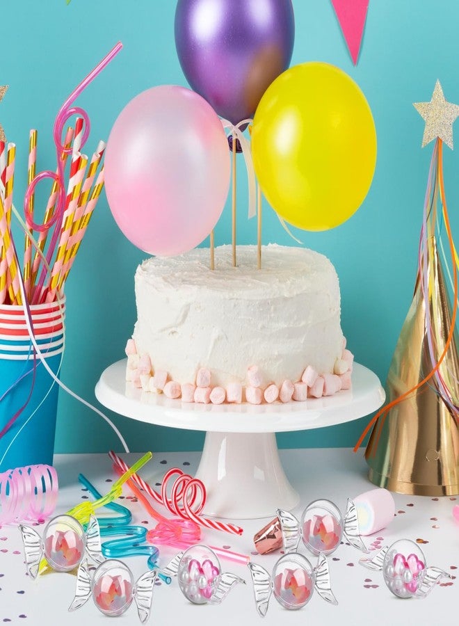 أموسفون علب حلوى شفافة من أموسفن، 12 قطعة، علب بلاستيكية لتخزين الحلوى، مثالية لحفلات الزفاف وأعياد الميلاد، علب حلوى، 3.34 × 1.77 × 1.77 بوصة - Image 5