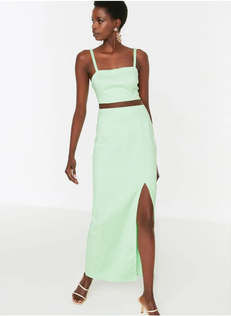 trendyol Strappy Crop Top & Skirt Set