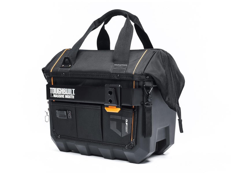 ToughBuilt ClipTech Series - Massive Mouth 16" Tool Bag, Heavy-Duty Wide-Opening Tool Bag with Hard Body Construction & Reinforced Handles for Jobsite Use (TB-CT-62-16A) - Image 1