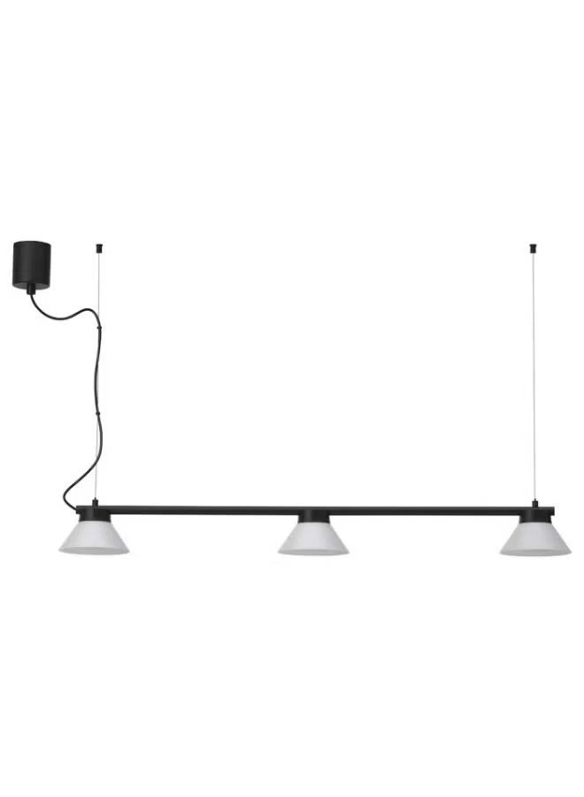 Pendant lamp with three bulbs, black/white - Image 1