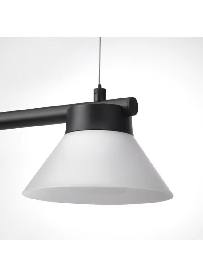 Pendant lamp with three bulbs, black/white - Image 4