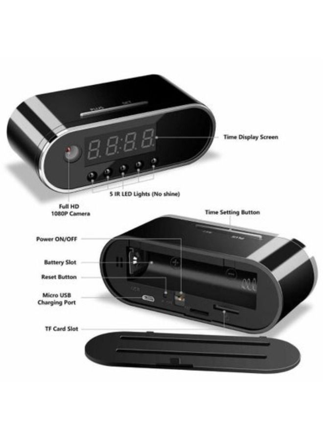 Wifi Camera Digital Table Clock Wireless Hidden Mini Camera Full HD 1080P, Motion Detection, Tiny Cams Small Nanny Cameras For Home Office Room Security Camera, Baby Monitor, Camera Digital Wireless - Image 4