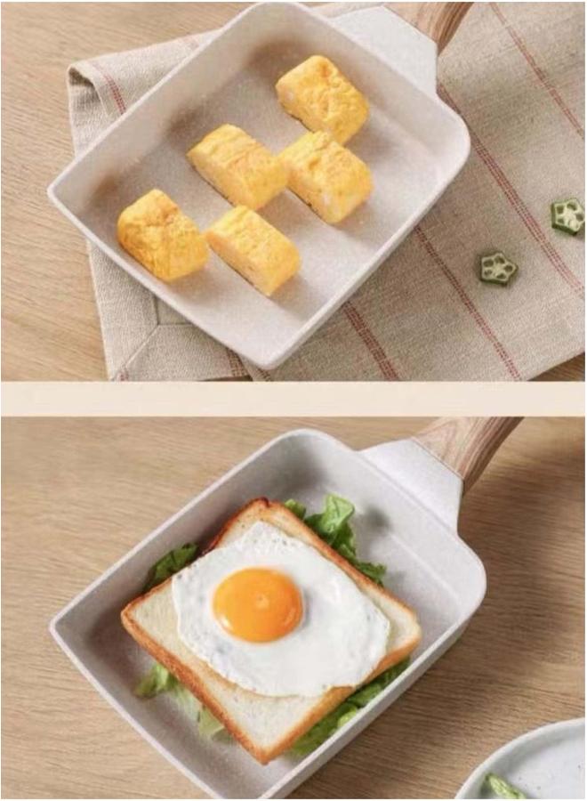 Omelette Pan, Tamagoyaki Nonstick Frying Healthy Granite Egg Pan for Breakfast, Suitable Gas and Induction Cooktops - Image 4