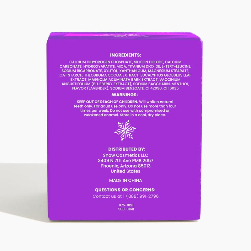 SNOW Purple Magic Powder - Purple Teeth Whitening Powder, Color Correcting with Hydroxyapatite, Stain Removal, Color Corrector, and Toothpaste Booster - 18g - Image 2