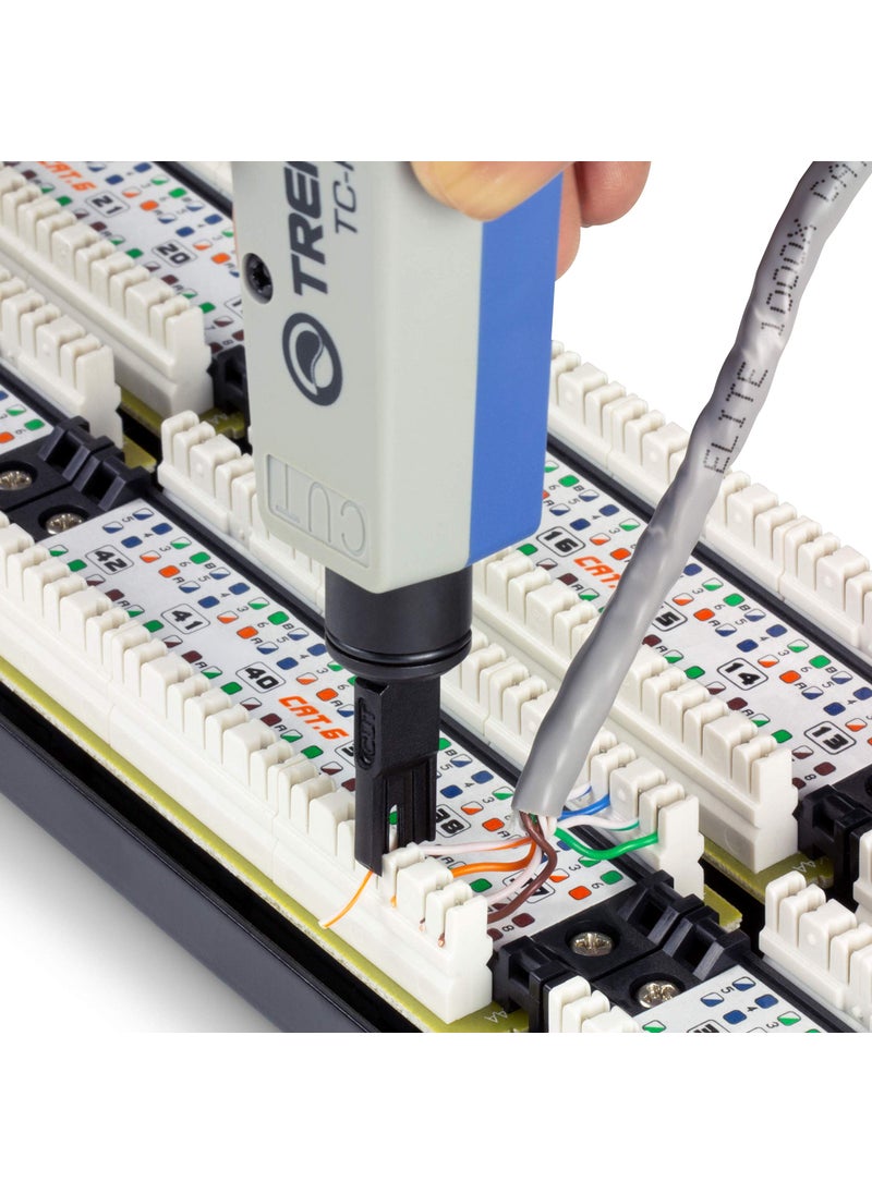 Trendnet TRENDnet Punch Down Tool With 110 And Krone Blade, Insert & Cut Terminations In One Operation, Precision Blades Are Interchangeable & Reversible, Network Punch Tool, Grey, TC-PDT,White  - Image 3