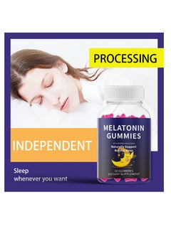 CARLYLE Melatonin Sleep Gummy Bears 60 Count Night Sleep Aid Natural Berry Flavor Vegan Non GMO Gluten Free  - Image 5