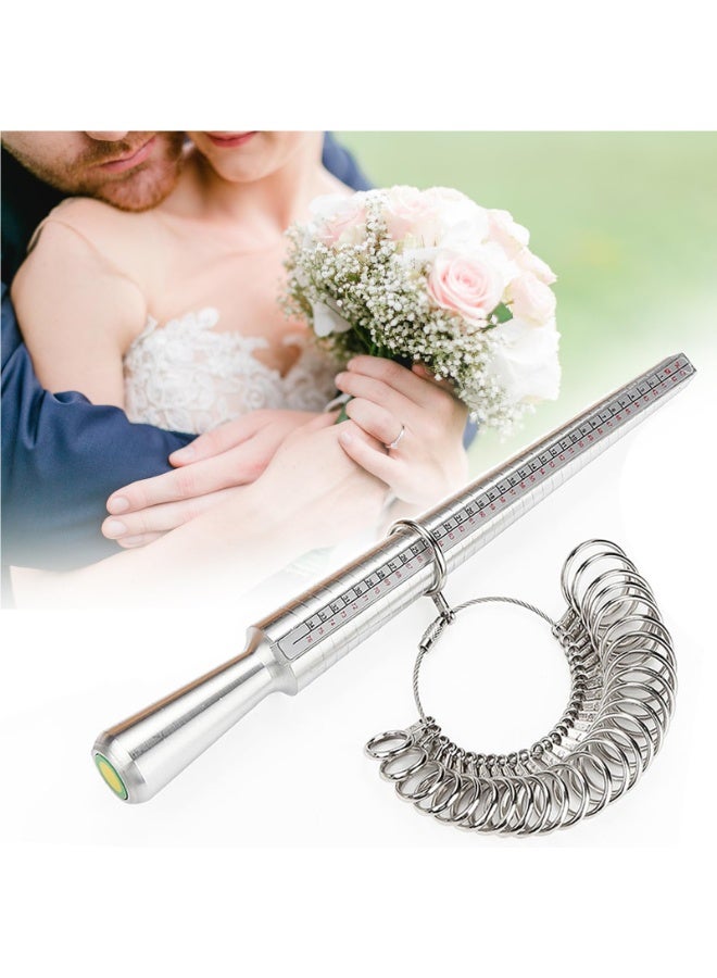 ZOVO Ring Sizer Tool Including Ring Mandrel & Ring Sizer Guage, 4 Sizes Ring Measurement Stick Metal Mandrel & Finger Sizing Measuring Tool Set for Jewelry Making Measuring - Image 4