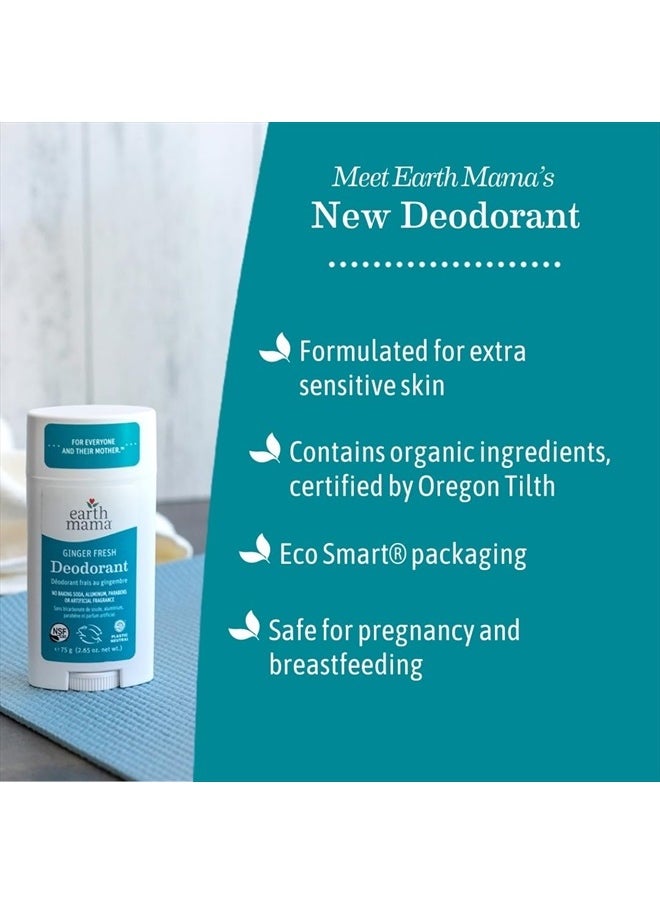 Earth Mama Ginger Fresh Deodorant | Safe for Sensitive Skin, Pregnancy and Breastfeeding, Contains Organic Ginger and Lime, No Baking Soda or Aluminum, 2.65-Ounce  - Image 5