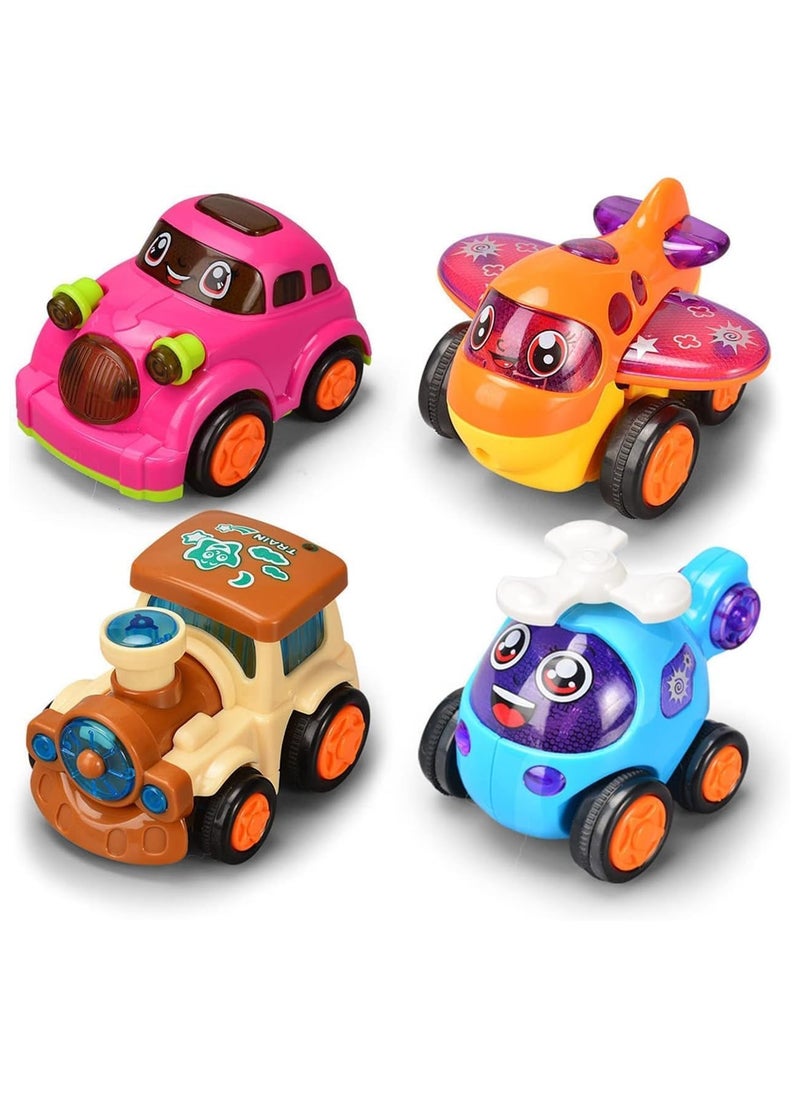 TOY GARDEN SGTT PRO 4-Piece Unbreakable Friction Powered Toys – Car, Helicopter, Plane & Train for Kids, Durable Vehicles Set for Toddlers  - Image 1