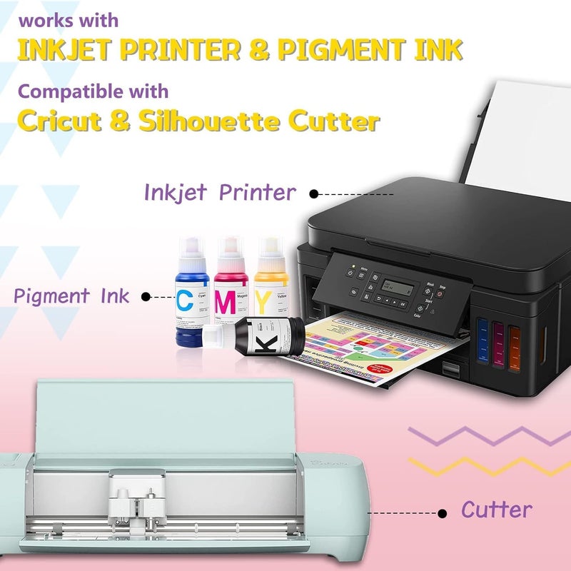 HTVRONT Printable Heat Transfer Vinyl for Dark Fabric - 6 Sheets 8.5"x11" Heat Transfer Paper for T Shirts - Image 3