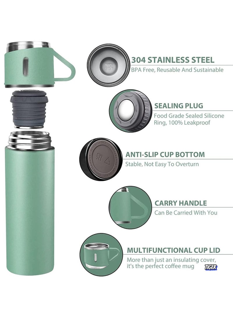 TIGER NEW Vacuum Insulated Flask 500ml/17.6oz Stainless Steel Thermo-Bottle with Cup – Keeps Drinks Hot & Cold, Ideal for Coffee, Water, and Beverages – Durable and Leak-Proof Design - Image 2
