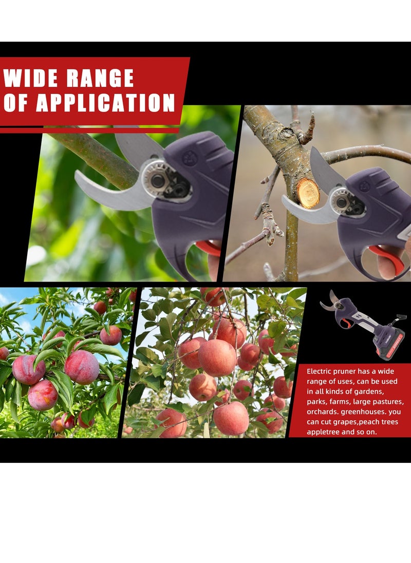 makute - Cordless Electric Pruning Shears Professional Pruning Battery Powered, Tree Branch Pruner with 2 PCS Rechargeable 20V Lithium Battery - 32mm Cutting Diameter - Image 1