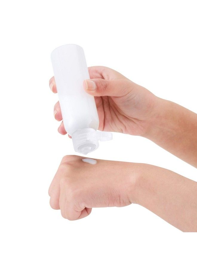 LISAPACK زجاجات سفر بسعة 3.4 أونصة مع غطاء قابل للقلب (5 قطع) حاوية موزع فارغة لمستحضرات التجميل بحجم السفر (غطاء شفاف 100 مل) - Image 3