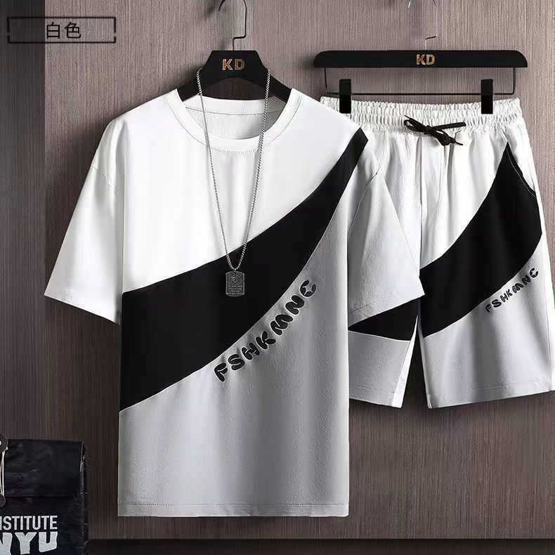Short-Sleeved T-Shirt Men'S Youth Sports Suit Trendy Casual Shorts Youth Summer Wear - Image 1