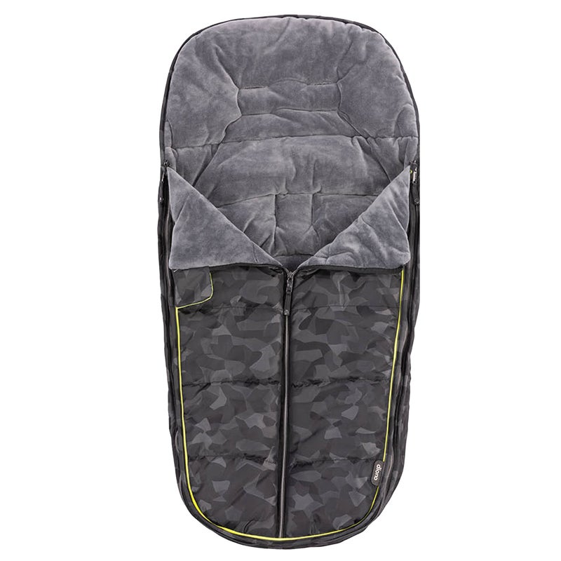 Diono Luxury All Weather Stroller Footmuff, Universal Fit from Baby to Toddler with Cozy Super Soft Padding, Weatherproof, Water Resistant Lining, Black Camo - Image 1