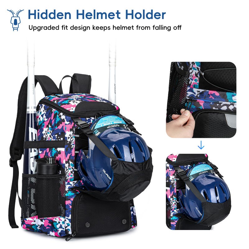 KAVIGOR Baseball Bag for Youth and Adult, Softball Backpack 40L Large Capacity, Bat Backpack with Shoes Compartment and Hidden Helmet Holder - Image 2