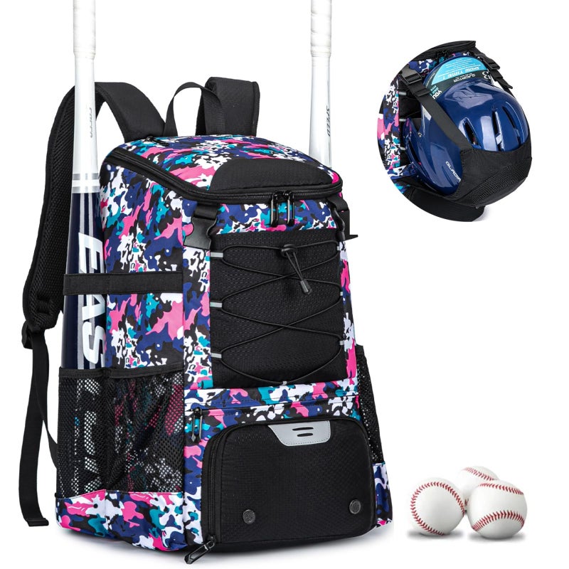KAVIGOR Baseball Bag for Youth and Adult, Softball Backpack 40L Large Capacity, Bat Backpack with Shoes Compartment and Hidden Helmet Holder - Image 1