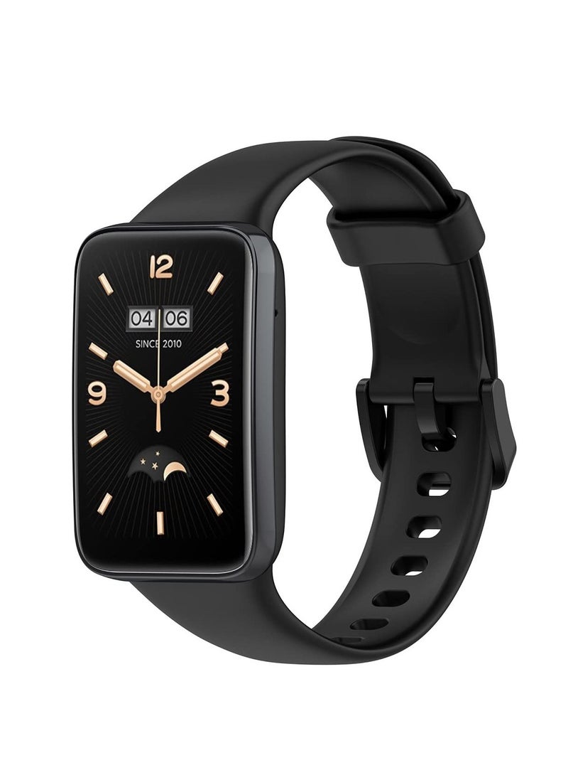 متوافق مع الدخن مي باند 7 برو استبدال سوار سيليكون استبدال سوار للرجال السيدات لينة ودائمة - Image 2