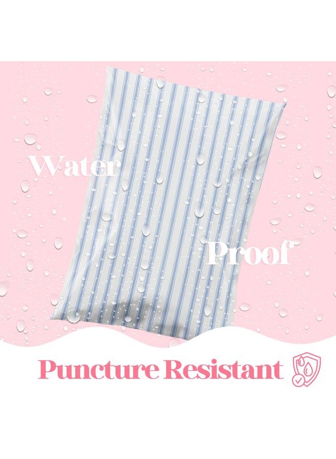 Pretty Package Store 10x13 Designer Poly Mailer 100 Pack Heavy Duty Waterproof Self Seal Shipping Bags for Small Business Large Mailing Envelopes Bulk Tear Resistant Packaging Blue Stripes - Image 4