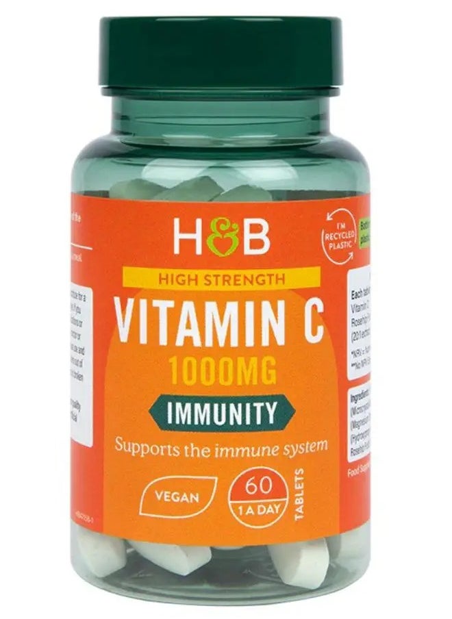 H&B H&B Vitamin C 1000mg Tablets For Immunity Support, Pack of 60's 
