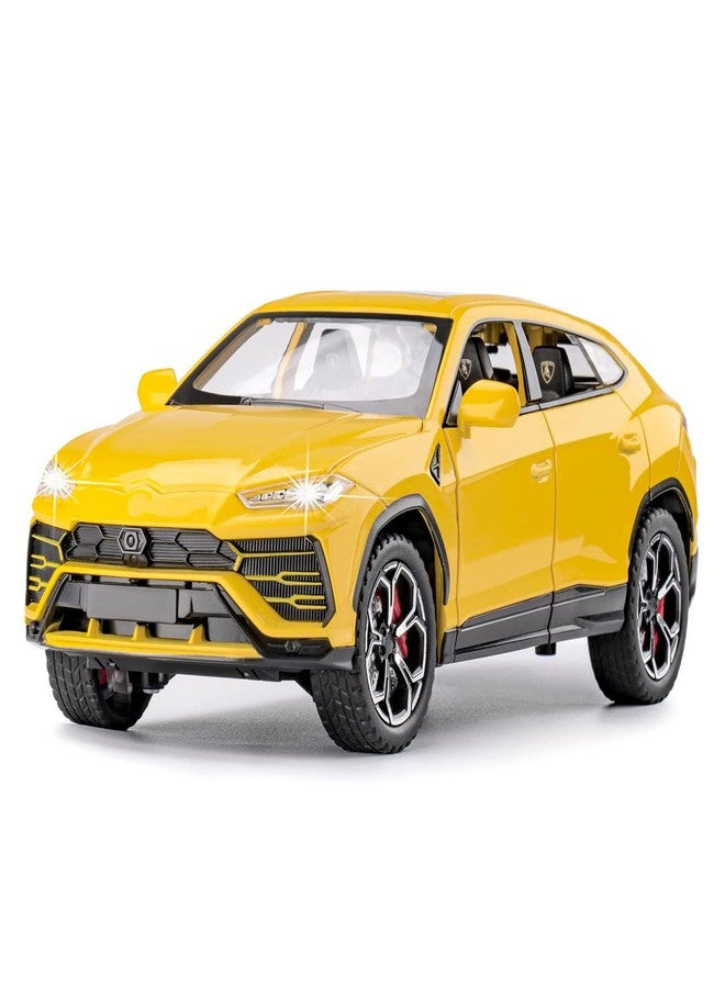 SASBSC Toy Cars for Boys Age 4-7 Metal Car Toys for 3 4 5 6 7 8 Year Old Boy Diecast Model Cars for Kids with Light and Sound Birthday Gifts(Yellow, 1:24) - Image 1