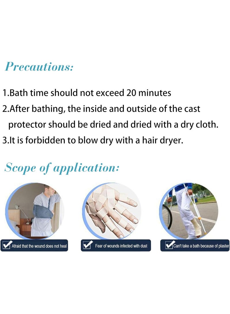 Arabest Waterproof Leg Cast Cover for Shower Adult, Cast Protector for Broken Leg, Reusable Water Resistant Adult Cast Bag for Swimming Bathing with Watertight Seal Cast Cover Leg for Leg Foot Ankle Adult - Image 5