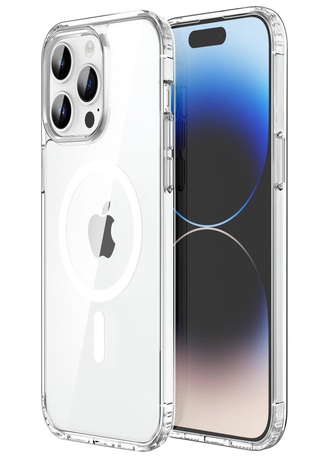 CACOE Magnetic Case for iPhone 14 Pro Max 6.7 inch-Compatible with MagSafe & Magnetic Car Phone Mount,Not Yellowing Anti-Scratch (Clear) - Image 1