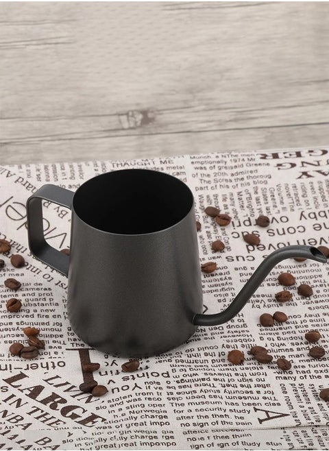 V60 Pour Over Kettle Goose Neck Long Narrow Spout With Lid Drip Coffee Tea Pot Pitcher Black 600ml