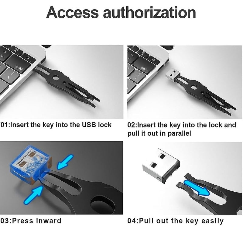 USB Port Blocker Pack of 10 with 1 Key | Prevent Unauthorized Access | Data Protection  Device Security Lock for Laptops, Desktops  Public Systems - Image 2
