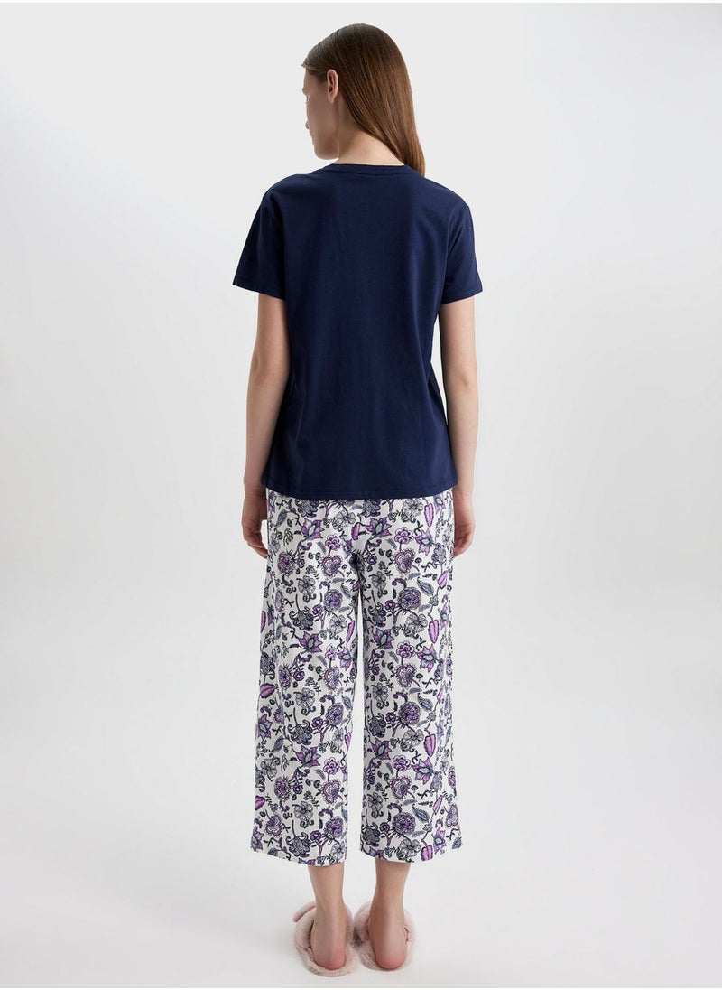 DeFacto - Fall In Love Regular Fit Short Sleeve 2 Piece Set - Image 1