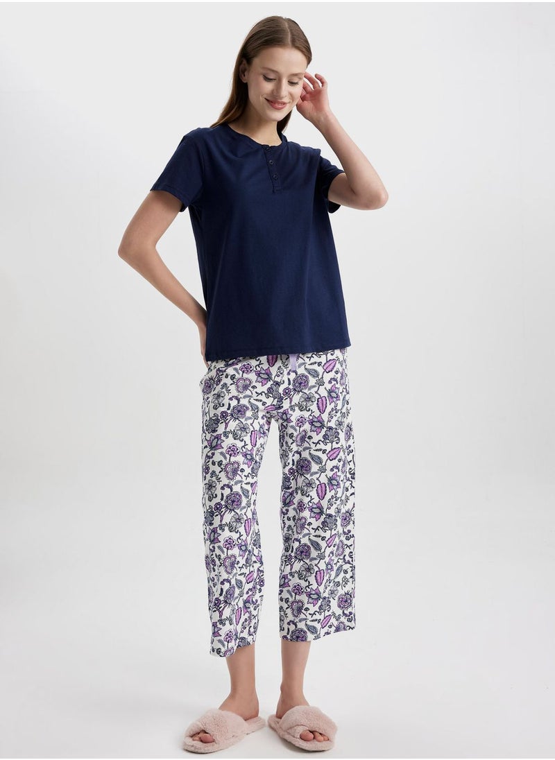 DeFacto - Fall In Love Regular Fit Short Sleeve 2 Piece Set - Image 1