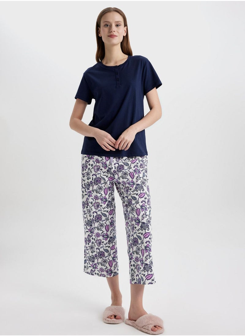 DeFacto - Fall In Love Regular Fit Short Sleeve 2 Piece Set - Image 1