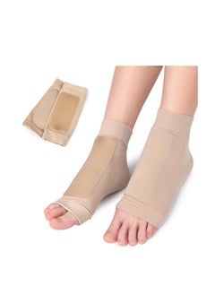 General Padded Skate Socks for Lace Bite Protection, 1 Pair Compression Ankle Protector Cushion Elastic Lace Bite Pads Sleeve for Skating, Ice Hockey, Roller, Ski, & Boots  - Image 1