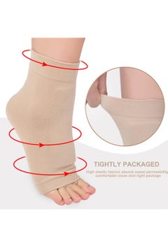 General Padded Skate Socks for Lace Bite Protection, 1 Pair Compression Ankle Protector Cushion Elastic Lace Bite Pads Sleeve for Skating, Ice Hockey, Roller, Ski, & Boots  - Image 2